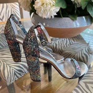 Mossimo sequins block heels size 9